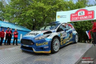 Rallye Český Krumlov: Start v Jelení zahradě v Českém Krumlově